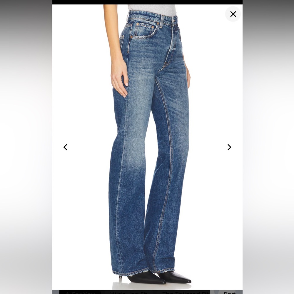 Revolve Girlfriend Melanie High Rise Boot Cut Jeans Size 32 Color: Los Feliz